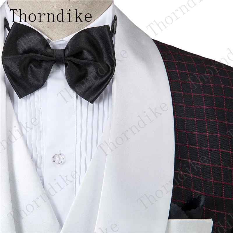 Thorndike клетчатый Свадебный костюм модный клетчатый костюм мужской классический Выпускной банкетный костюм Мужской приталенный двубортный костюм пиджак брюки