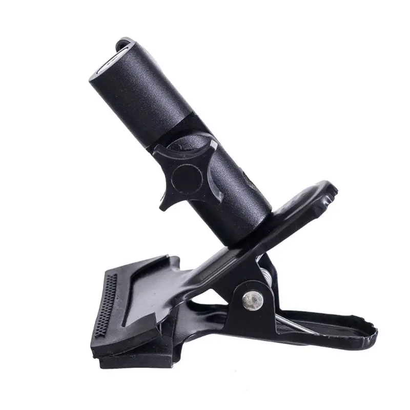 Reflector Clip Clamp E-shape Bracket Holder Light Stands Attachment for Photo Shop Reflector and Background Screw Mount Swivel