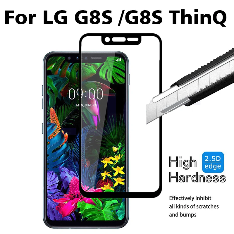 Высококачественное алюминиевое закаленное 3d стекло для LG G8S полное покрытие 9H HD