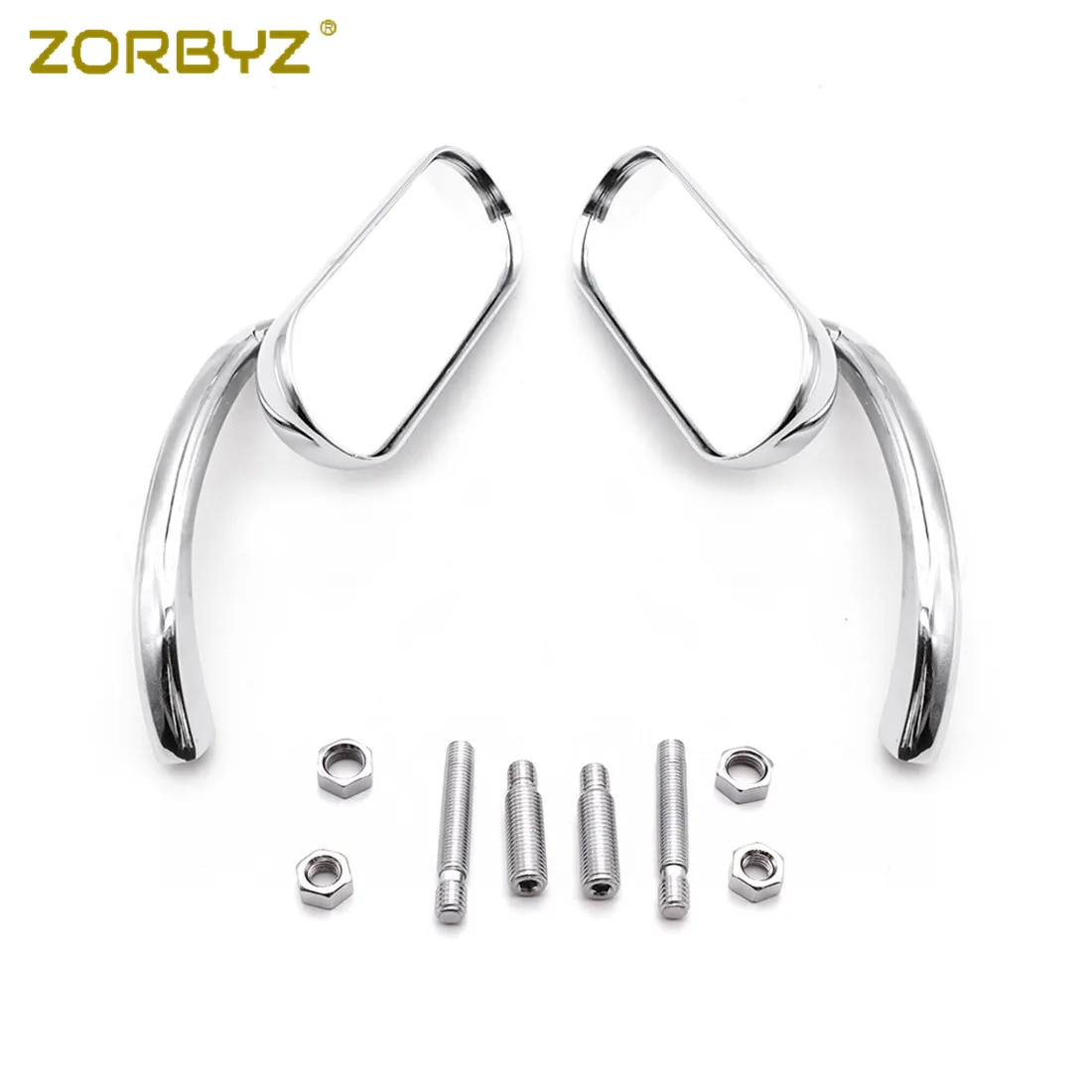 ZORBYZ 1 пара хромированные овальные мотоциклетные мини зеркала для Harley Dyna Softail Sportster