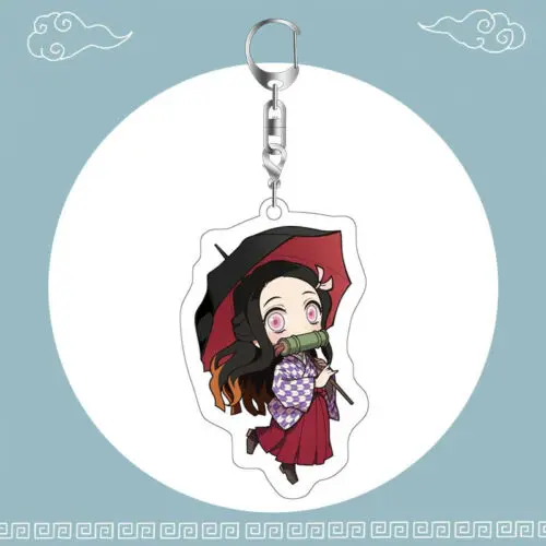 Убийца демона: Kimetsu no Yaiba Kamado Tanjirou Nezuko Agatsuma Zenitsu Косплей акриловый брелок подвеска брелок игрушка Подарки - Цвет: 01