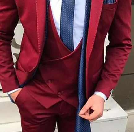 New-Burgundy-Wine-Red-Suit-Men-Custom-Prom-Smart-Business-Men-Suit-3-Piece-Slim-Fit_副本