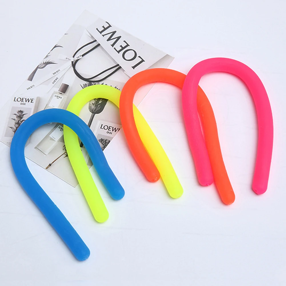 

Soft Rubber Rope Noodle Rope Fun Vent Toy Stretchy String Stretchy String Sensory Toys Stress Relief Toy for Children Adults