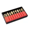 12PCS Professional Nail Drill Bits Set Electric Nail File Carbide Bit Silver Gold Nail Art Tools 3/32'' with Storage Case Holder 1