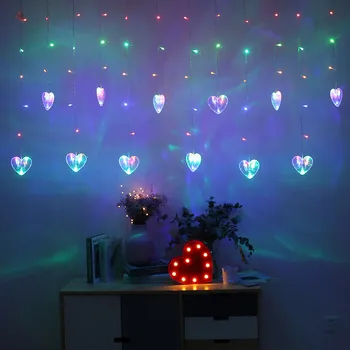 

Romantic Heart LED Light Wedding Garlands Decoration Birthday Party Decor Baby Shower Decoration Christmas Party Supplies