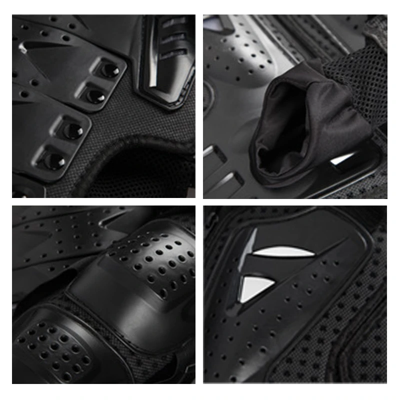 Мотоциклетные Куртки с полной защитой тела черные красные армированные