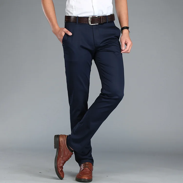 

Spring New Style Men Business Casual Pants Slim Fit Straight-Cut Pants MEN'S Stretch Trousers