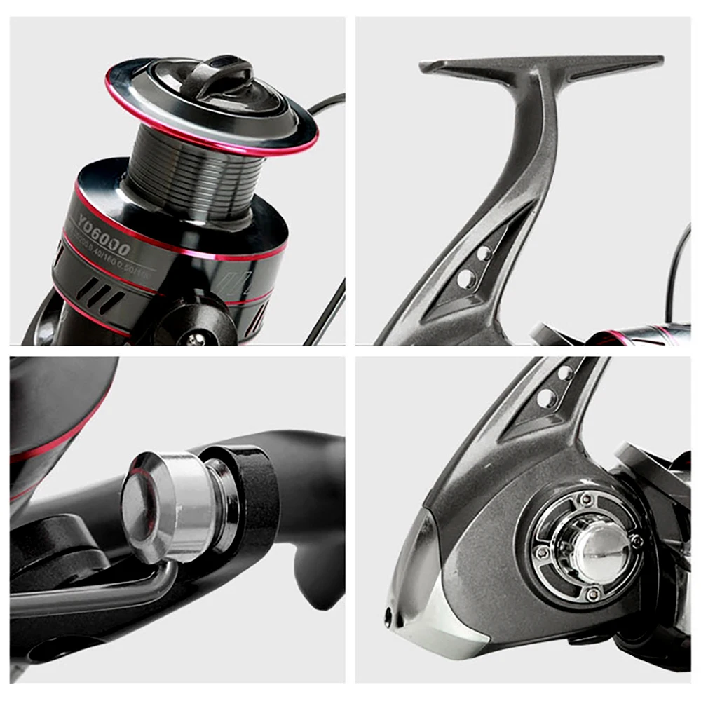 Fishing Spinning Reel 1000-7000 Max Drag 12kg 5.2:1 High Speed Metal Spool 13BB