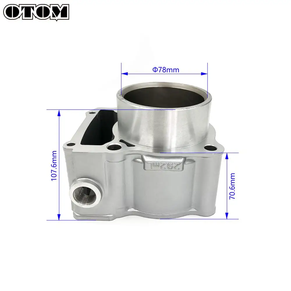 OTOM Cylinder Head & Piston Kit & Gasket Set 78mm Bore for For KAWASAKI KLX250 1993-2018 KLX300 1996-2007