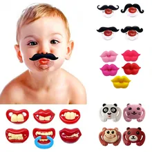 Chupete divertido para bromas de bebé pequeño, ortodóntico para morder y barba, chupete de silicona para bebés, accesorios bonitos