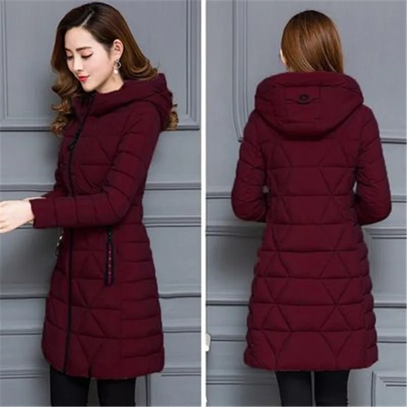 Новинка, осенне-зимние женские куртки размера плюс, 6XL, с капюшоном, корейский стиль, тонкий пуховик, хлопок, верхняя одежда для женщин, длинная, толстая, теплая парка, Топ