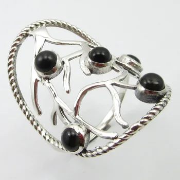 

Fine Black Onyx Ring Sz 9 Proposal Gift Jewellery Unique Designed