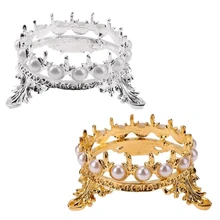 Корона для дизайна ногтей Ручка кисти держатель стойки с искусственным жемчугом украшения