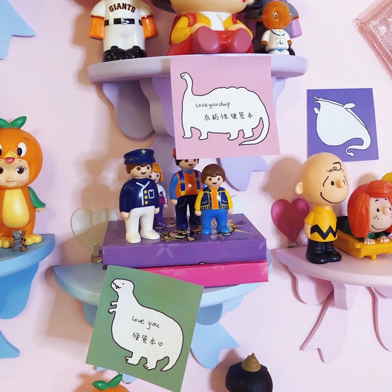 50 листов/упаковка Kawaii корейский INS милый ручной рисунок динозавр Блокнот N Times Sticky