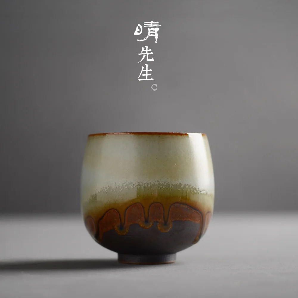 

Jindezhen Manual Fambe Firewood Beaker Ceramics Cup Ice Crackle Small Teacup Sip Tea Cup Master Cup Kung Fu Tea Have