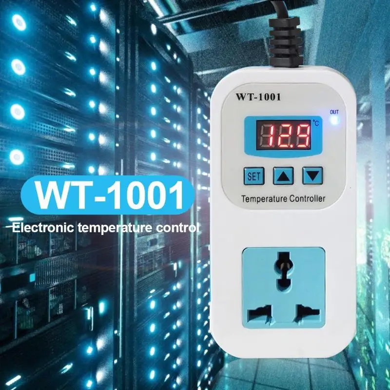 WT-1001 интеллектуальный цифровой Регулируемый Прозрачный светодиодный дисплей ледяной шкаф резервуар для воды температурная розетка