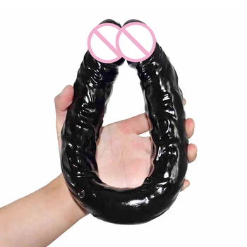 Super Long Double Dildos Double Penetration Vagina and Anus Dick Soft Double Head Penis Realistic Phallus Sex Toys for Lesbian 5