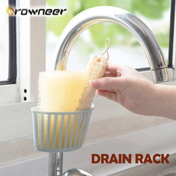 

Kitchen Drain Rack Plastic Hanging Basket Shelf Edge Bottom Hollow Sink Sponge Storage Spout Holder Faucet Debris Organization
