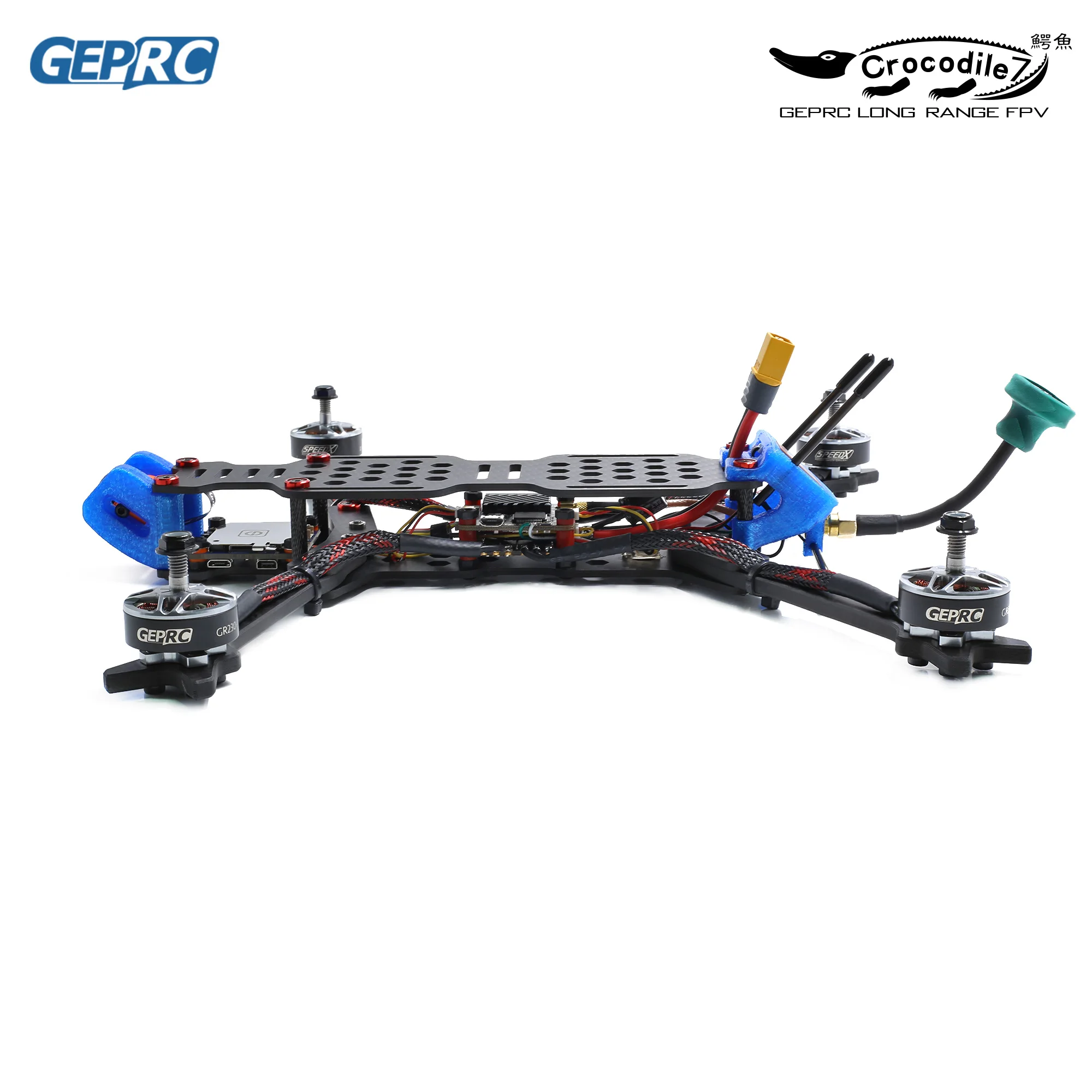 Квадрокоптер GEPRC Crocodile 7 дюймов 315 мм PRO F4 BL32 50A башня 1080P Runcam Сплит 2S длинный звонок