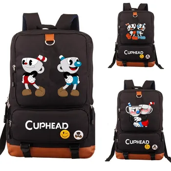 

Children's Cuphead Mugman backpack Mochila students Shoulder bag travel School Bag Casual Laptop bagpack for teenagers