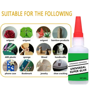 

Universal Super Glue Strong Plastic Glue Waterproof 30/50ml for Resin Ceramic Metal Glass DNJ998