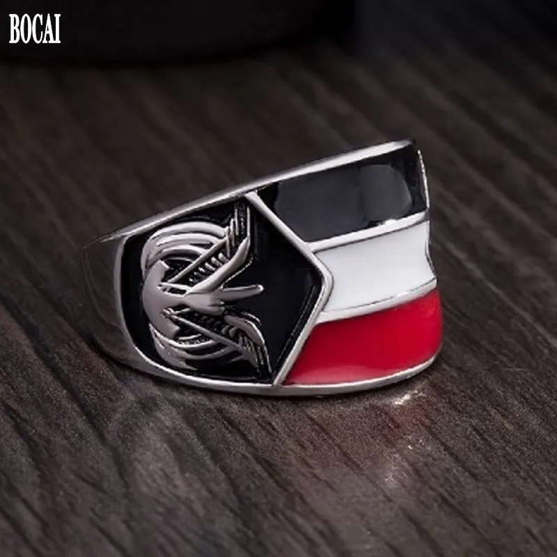 Новое 100% Настоящее серебряное кольцо s925 для мужчин винтажное модное из
