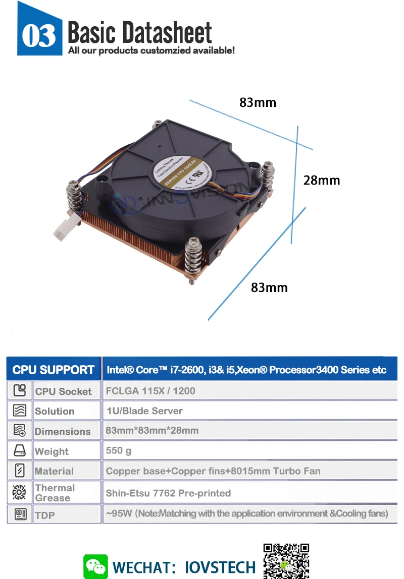 Dissipador de calor ativo com ventilador de