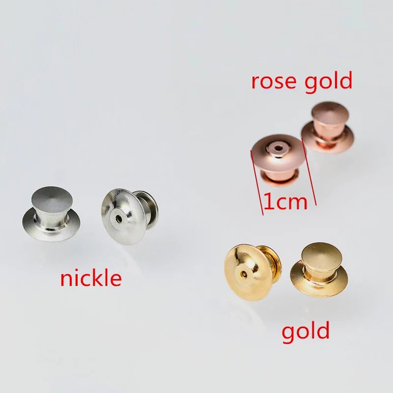 QIHE JEWELRY Locking Pin Backs For Enamel Pins Gold Silver color Pin  Keepers Clasp Extra pin clutches Never lose a pin again!