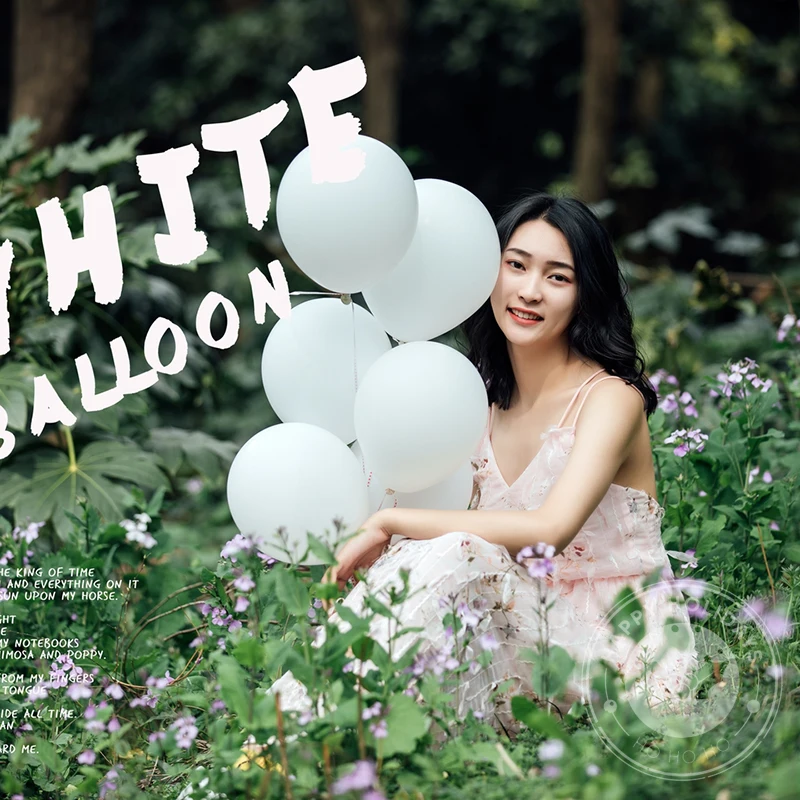 

10inch12inch 20/40pcs high grade soft light white wedding balloons color macarone big round balloon birthday party decoration