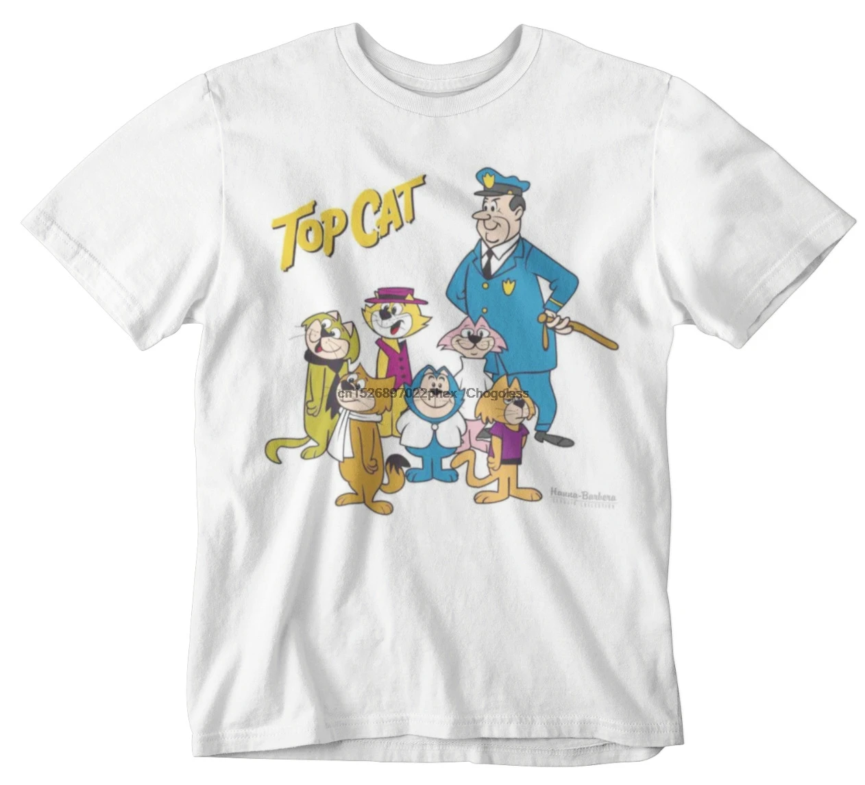 TOP CAT T SHIRT CARTOON 70S 80S CHOO 