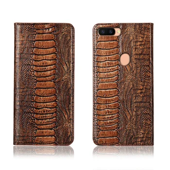 

Genuine real leahther ostrich foot pattern phone bag for OPPO R11S Plus/OPPO R11S/OPPO R11 Plus flip case card slot holder capa
