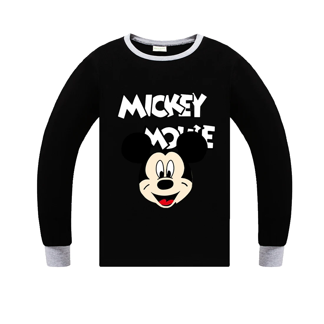 H1179 minnie mickey long Sleeve tops toddler girl shirts christmas clothing Hooded baby clothes boys kids sweatshirts hoodies T shirts - Цвет: H1179