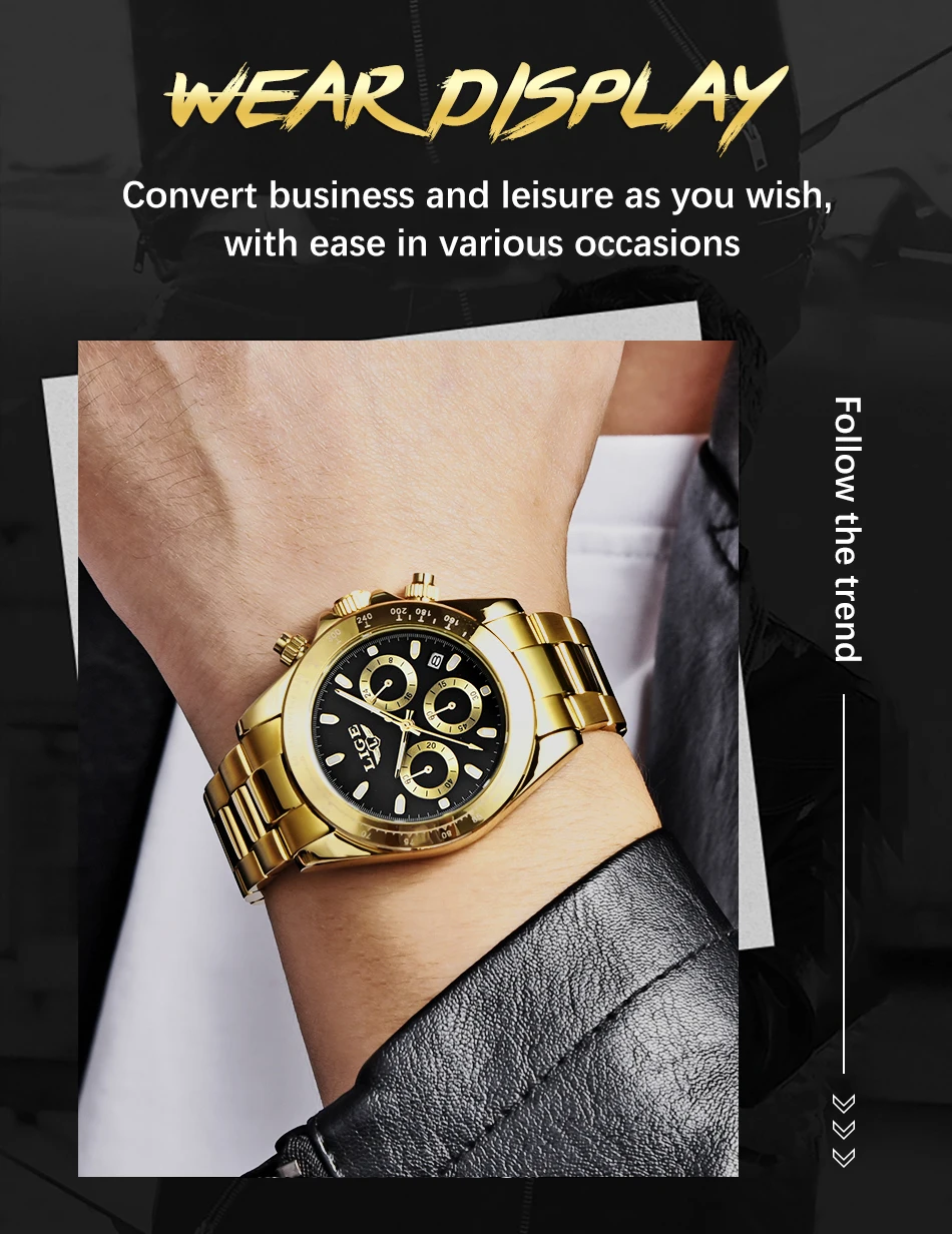 2022 LIGE Military Sport Mens Watches Top Brand Luxury Gold Quartz Watch For Men Stainless Steel Waterproof Clock Men's Watch