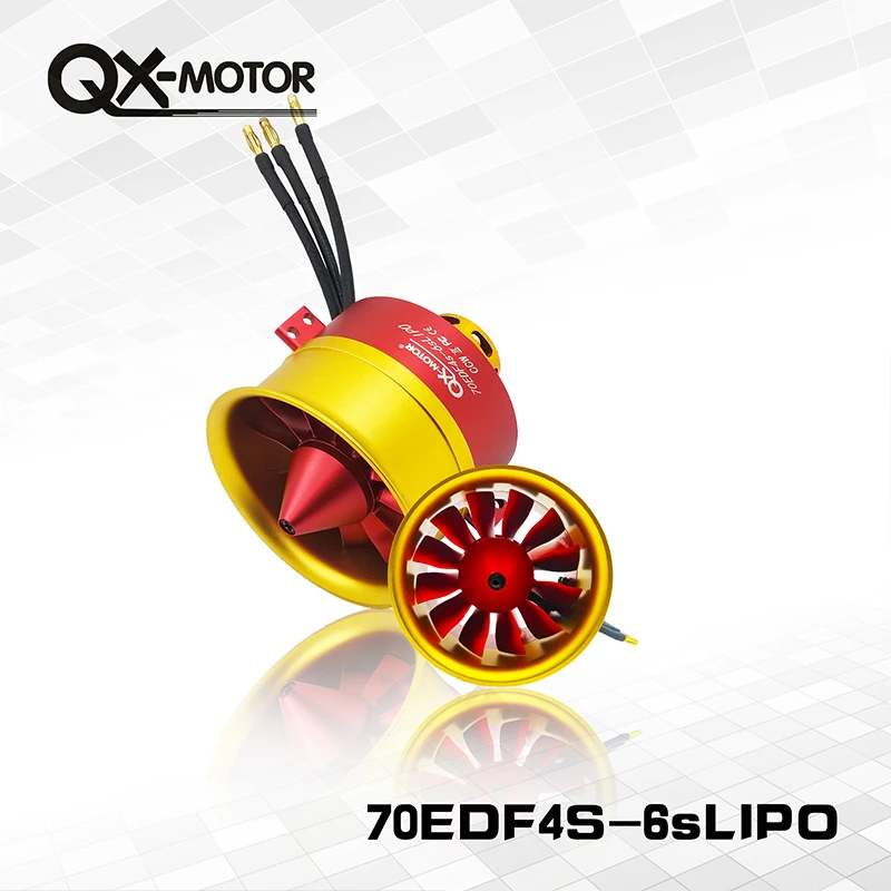 

QX-motor 70mm 4S-6S lipo metal Violent version of empty duct for remote control electric toy aircraft or drone accessories helic