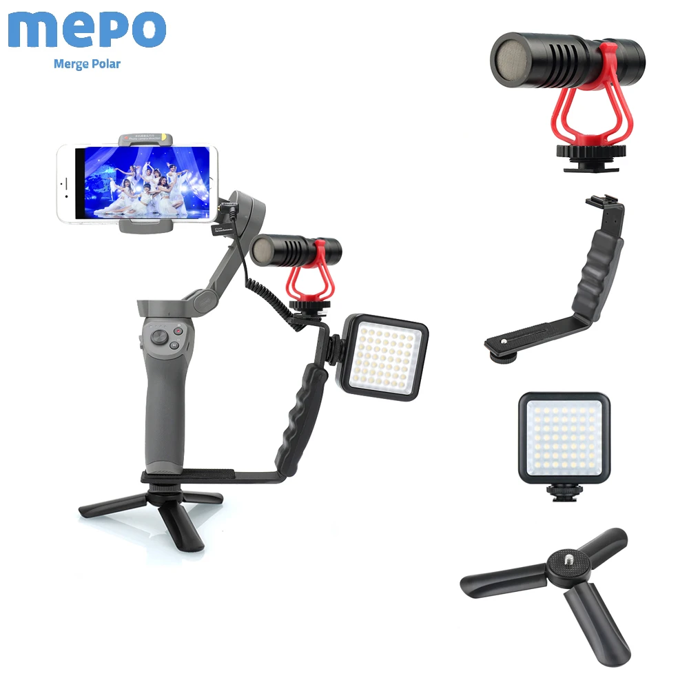 Osmo Mobile 3 Аксессуары заполняющий светильник Штатив для микрофона ручной Горячий башмак крепление для DJI Osmo ручной стабилизатор комплект|Аксессуары для систем стабилизации| | АлиЭкспресс