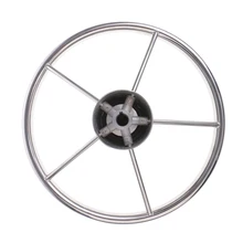 Heavy Duty 345 мм 316 Нержавеющая сталь морской катер рулевого колеса 5 спиц 3/4 дюйма;