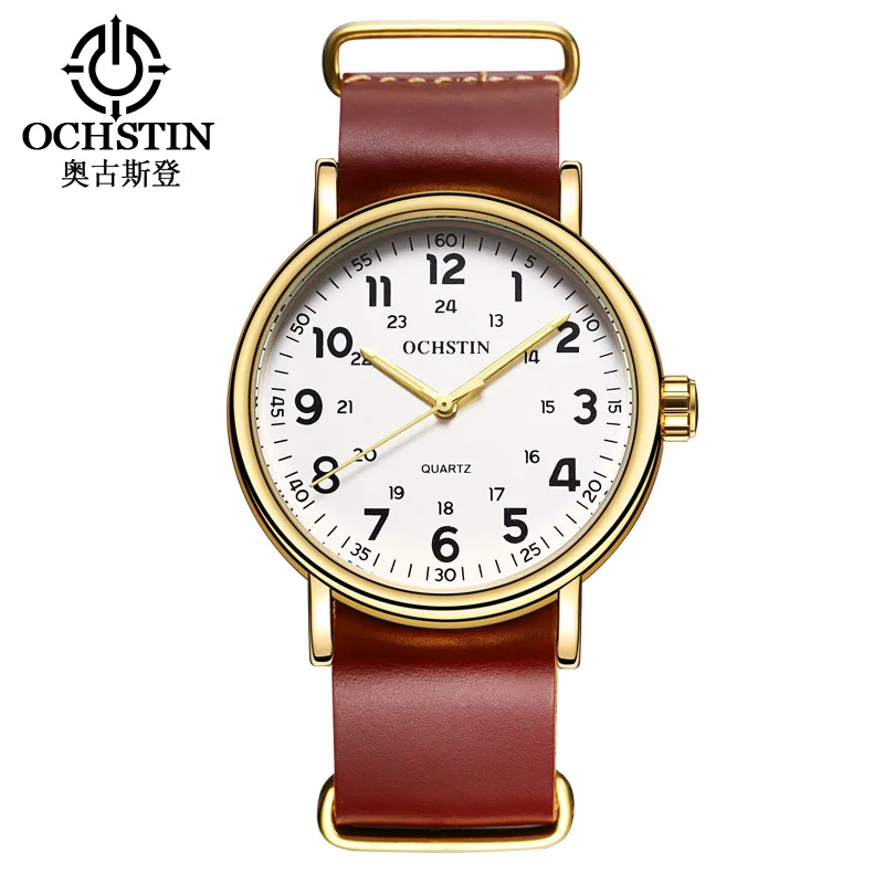 

Students Simple Waterproof Leather Belt Switzerland Watch Night Light Casual Top Grade Watch Quartz Watch Men