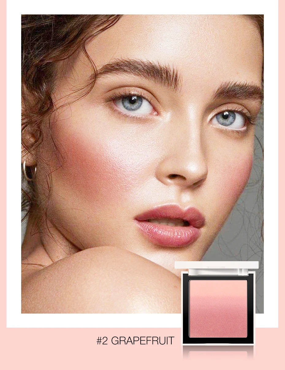 FOCALLURE Brand Face Blush Palette Natural Pink Cheek Waterproof Long Lasting Silky Orange Powder Professional Blush Maquiagem