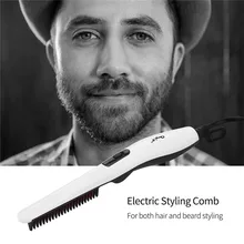 Электрическая расческа для волос и бороды многофункциональная щетка для выпрямления волос Расческа плоский щипцы для завивки волос Укладка бороды инструменты 49