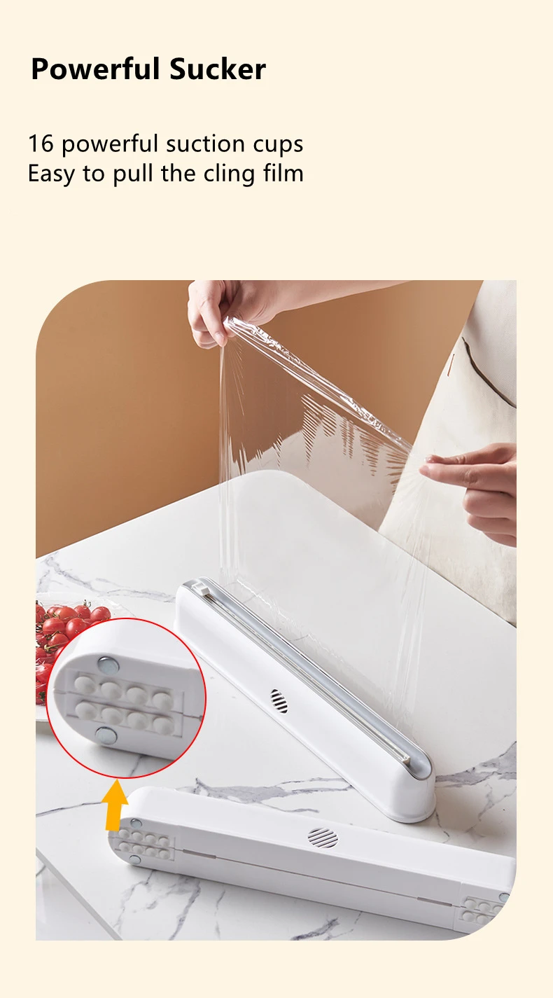 Xiaomi Cling Film Cutting Box Wall-mounted Suction Cup description image 3