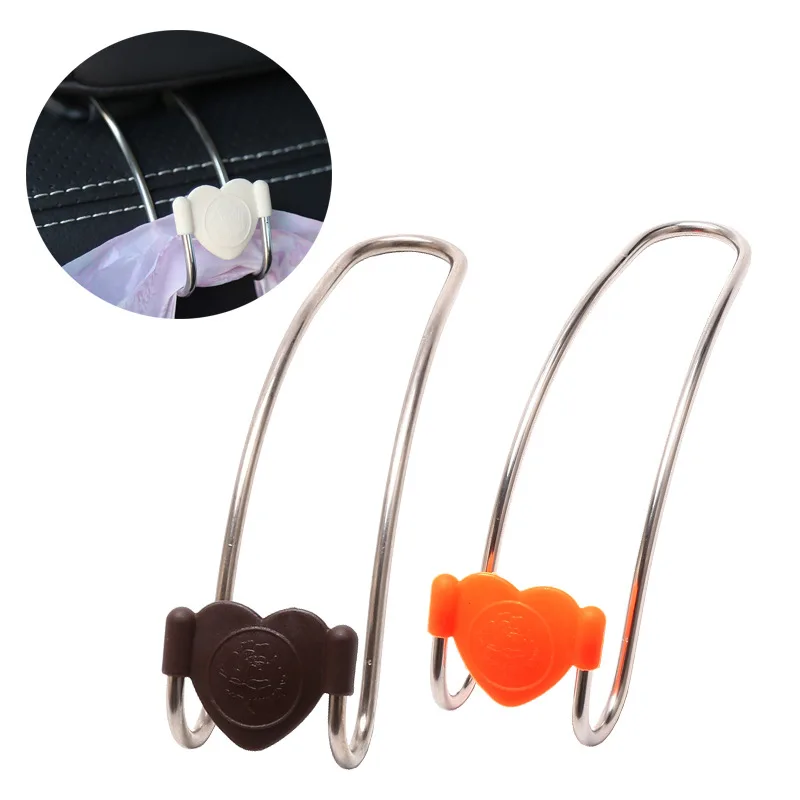 

Seat Back Hooks Car Accessories Multi-functional Metal Auto Headrest Hanger Clips for Bag Storage Purse Cloth Dropshipping