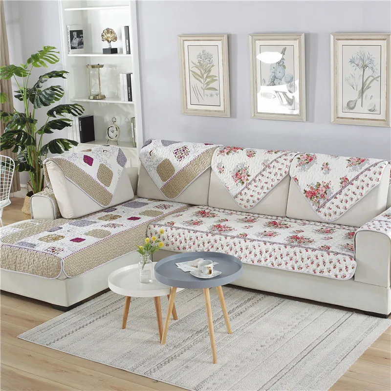 

Yaapeet 3 Pcs Set Sofa Covers for Living Room Foral Print Couch Cover Modern Minimalist Corner Seat Cover Sofa Towel Set