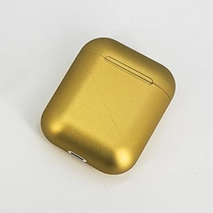 metal yellow Эксклюзивный i12 tws Металл Bluetooth гарнитура беспроводные наушники hands-free Спортивная Музыка для всех смартфонов - Цвет: metal yellow
