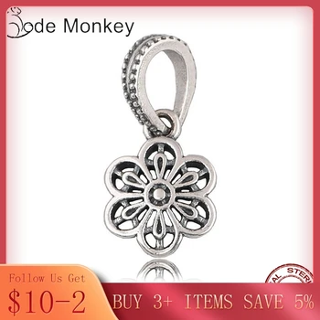

CODEDOG Daisy Lace Charms Fit Charms Bracelet Authentic 925 Sterling Silver Pendant Beads DIY Jewelry Making For Women CMS005