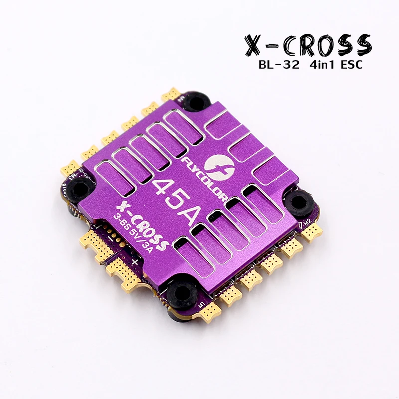 

Flycolor X-Cross BL-32 45 а 4 в 1 ESC 3-6S высокопроизводительный процессор с поддержкой DSHOT цифровой сигнал FPV UAV ESC