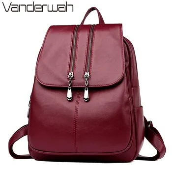 

2019 Bagpack Luxury Women Backpacks School College Bags For Teenager Girls Back Pack Leather Travel Backpack Mochila Feminina