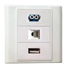 LC+ RJ11+ USB модуль информации настенная пластина крышка розетки настенное крепление Лицевая панель Разъем Порт для домашнего офиса кабельная система