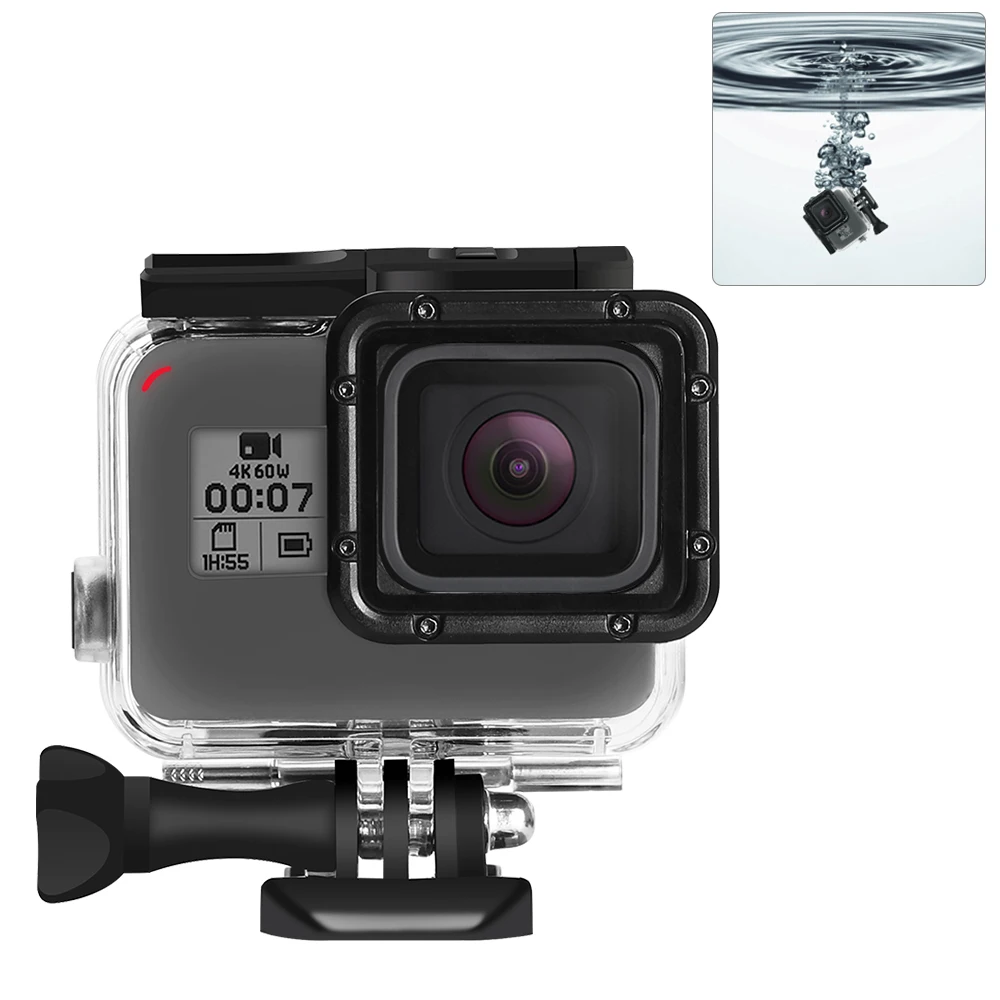 Водонепроницаемый подводный чехол RuigPro 45 м для GoPro Hero 7 6 5 Черный Защитный дайвинга