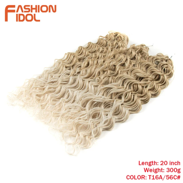 Deep Wavy Twist Crochet Hair Synthetic Afro Curly Hair Crochet Braids High Temperature Fiber Braiding Hair Extensions For Women T16A-56C