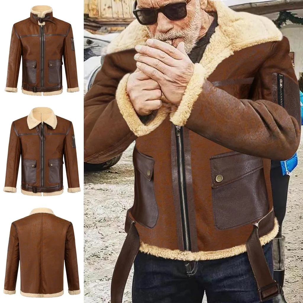 Casaco masculino abrigo hombre зимнее пальто мужская зимняя куртка из искусственной кожи Байкерская мотоциклетная куртка на молнии с длинным рукавом doudoune